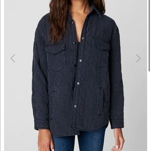 BlankNYC soft black wilted shirt jacket, Med